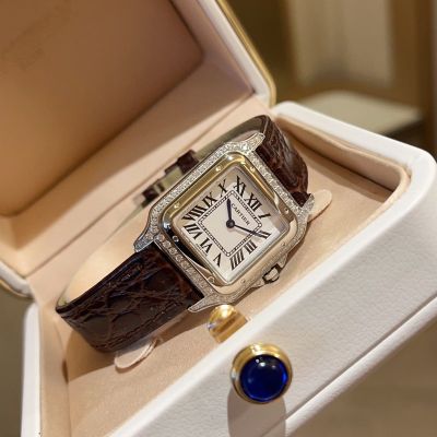 Cartier 27*37*6MM Square Case Swiss Quartz Movement White Watch